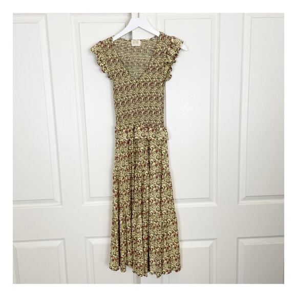 Nation LTD Fabienne Floral Smocked Jersey Knit Midi Dress - Picture 3 of 12